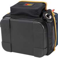 Porte-outils &eacute;lectrique/CHVAC &agrave; base moul&eacute;e, Polyester balistique, 20 pochettes, Noir/Bleu M & M Nord Ouest Inc