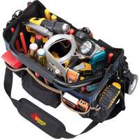 Boîte &agrave; outils ouverte &agrave; base moul&eacute;e, Polyester balistique, 17 pochettes, Noir/Bleu M & M Nord Ouest Inc