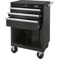Chariot &agrave; outils industriel, 3 tiroirs, 29-4/5" la x 21-1/5" p x 38-4/5" h, Noir M & M Nord Ouest Inc