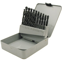 JET-KUT&reg; Black Oxide Drill Bit Set, 29 Pieces, High Speed Steel M & M Nord Ouest Inc