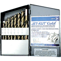 GF21R Jet-Kut&reg; Gold Super Premium Drill Bit Set, 21 Pieces, Steel M & M Nord Ouest Inc