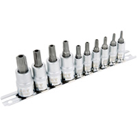 SS1438-10TB 10-Piece 1/4" & 3/8" Drive Tamperproof TORX&reg; Bit Socket Set M & M Nord Ouest Inc
