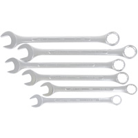 Fully Polished Long Pattern Combination Wrench Set, Combination, 6 Pieces, Imperial M & M Nord Ouest Inc