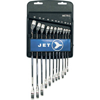 Fully Polished Long Pattern Combination Wrench Set, Combination, 11 Pieces, Metric M & M Nord Ouest Inc
