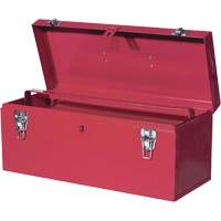 Steel Hand Tool Box, 8-3/4" D x 20" W x 9-3/8" H, Red TGW384 | M & M Nord Ouest Inc
