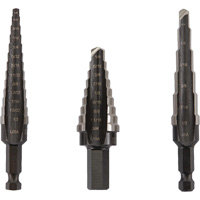 Unibit&reg; Step Drill Set, 3 Pieces, High Speed Steel M & M Nord Ouest Inc