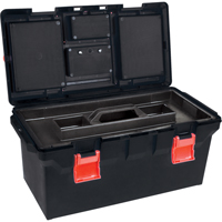 Plastic Tool Box, 22" W x 11" D x 10-1/2" H, Black M & M Nord Ouest Inc