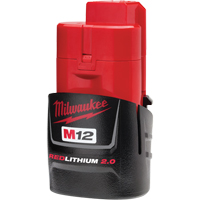 M12 Redlithium 2.0 Battery, Lithium-Ion, 12 V, 2 A M & M Nord Ouest Inc