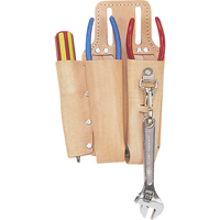 Lineman's Tool Pouch, Multiple Tool Holder, Leather, 3 Pockets M & M Nord Ouest Inc