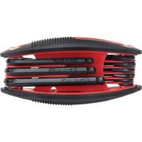 Ball End Fold-Up Hex Key Set, 9 Pcs., Imperial M & M Nord Ouest Inc