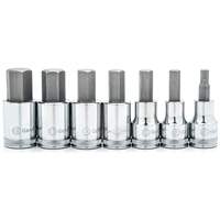 Metric Bit Socket Set, Hex, 1/2" Drive, 7 Pcs M & M Nord Ouest Inc