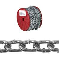 Twist Link Machine Chain, Low Carbon Steel, #2 x 125' (38.1 m) L, 310 lbs. (0.155 tons) Load Capacity M & M Nord Ouest Inc