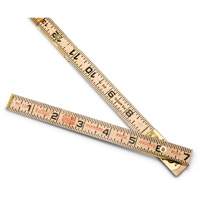 Red End&reg; Oversized Brick Mason Rule, 6' L, Wood, 1/16" Graduations M & M Nord Ouest Inc