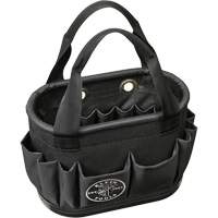 Seau a&eacute;rien &agrave; corps dur avec 29 poches, 14" lo x 10" h, Polyester, Noir M & M Nord Ouest Inc
