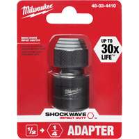 Shockwave Impact Driver Square to Hex Socket Adapter, Impact, 1/4" Drive, 1/2" Socket, 1.875" L M & M Nord Ouest Inc