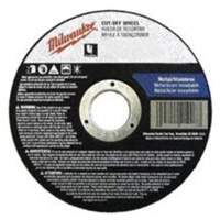 Meules &agrave; tronçonner &agrave; centre abaiss&eacute;, 4-1/2" x 0,045", Arbre de 7/8", Type 27, Oxyde d'aluminium, 13580 Tr/min M & M Nord Ouest Inc
