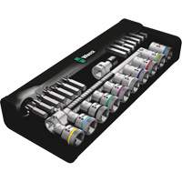 Zyklop Metric Metal Ratchet with Switch Lever Set, 29 Pcs, 1/2" Drive Size M & M Nord Ouest Inc