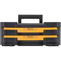 Coffre &agrave; outils avec tiroirs doubles peu profonds TSTAK IV, 16-1/4" x 12-1/4" x 6-3/8", Noir M & M Nord Ouest Inc