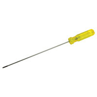 Electrician's Slotted Screwdriver, 1/8" Tip, Round, 11-1/2" L, Plastic Handle M & M Nord Ouest Inc