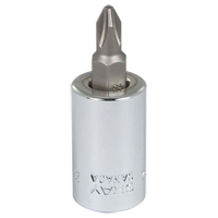 Head Socket, Phillips, #2 x 1.93" L, 3/8" Square Drive Drive M & M Nord Ouest Inc