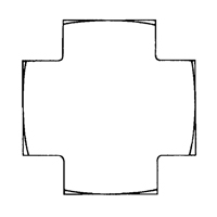 Cross 1/8" NPT M & M Nord Ouest Inc