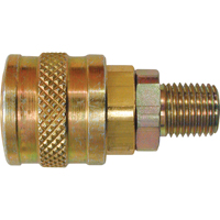 Quick Couplers - 1/4" Industrial, One Way Shut-Off - Automatic Couplers, Brass M & M Nord Ouest Inc