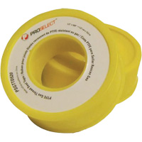 Gas & Oil PTFE Pipe Thread Tape, 12.7 mm (1/2") x 6.6 m (21.67'), Yellow M & M Nord Ouest Inc