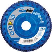 BlueFire™ R884P Coarse Grit Flap Disc, 5" x 7/8", Type 27, 60 Grit, Zirconia Alumina UAJ184 | M & M Nord Ouest Inc