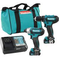 Ensemble de perceuse et tournevis &agrave; chocs sans fils, Lithium-ion, 12 V M & M Nord Ouest Inc