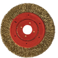 No Throw Partial Encapsulated Wire Wheel, 3" Dia., 0.012" Fill, 1/4" Arbor UAK148 | M & M Nord Ouest Inc