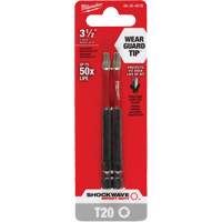Embout de tournevis Shockwave Impact Duty, Torx, Embout T-20, Prise 1/4", Longueur 3-1/2" M & M Nord Ouest Inc