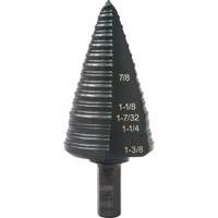 Foret &eacute;tag&eacute; &agrave; trous multiples no 12, 7/8" - 1-3/8", Incr&eacute;ments de 1/16", Acier rapide M & M Nord Ouest Inc