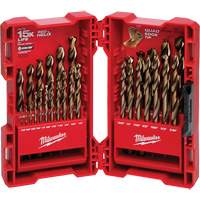Red Helix Drill Bit Set, 29 Pieces, Cobalt M & M Nord Ouest Inc