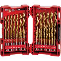Shockwave Red Helix Drill Bit Set, 29 Pieces, Titanium M & M Nord Ouest Inc