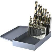 Jeu de forets m&eacute;triques courts Drillco, 19 morceaux, Acier rapide M & M Nord Ouest Inc