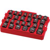 Jeu de douilles profondes 3/8" Shockwave Impact Duty Packout, 27 Mcx, Chocs, Prise de 1/2" M & M Nord Ouest Inc