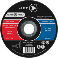 A60PX Power-Xtreme Cut-Off Wheel, 4-1/2" x 1/32", 7/8" Arbor, Type 1, 13300 RPM M & M Nord Ouest Inc