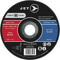 A46PX Power-Xtreme Cut-Off Wheel, 4-1/2" x 1/16", 7/8" Arbor, Type 1, 13300 RPM M & M Nord Ouest Inc