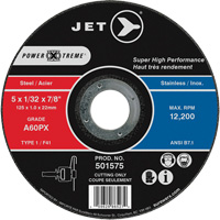 A60PX Power-Xtreme Cut-Off Wheel, 5" x 1/32", 7/8" Arbor, Type 1, 12200 RPM M & M Nord Ouest Inc