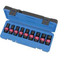 PSU912M Universal Socket Sets, 9 Pcs, Impact, 1/2" Drive Size M & M Nord Ouest Inc