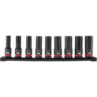 Jeu de douilles m&eacute;triques &agrave; 6 pans Shockwave Impact Duty, 9 Mcx, Chocs, Prise de 1/2", Profond M & M Nord Ouest Inc