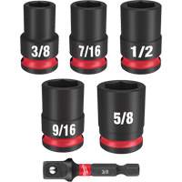 Jeu de douilles SAE &agrave; 6 pans Shockwave Impact Duty, 6 Mcx, Chocs, Prise de 3/8" M & M Nord Ouest Inc