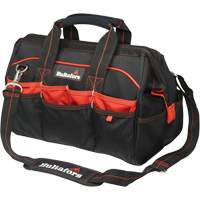 16" Tradesman's Tool Bag, Ballistic Polyester, Black/Red M & M Nord Ouest Inc