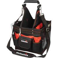 11" Electrical/Maintenance Tool Carrier with Parts Tray, Ballistic Polyester, Black/Red M & M Nord Ouest Inc