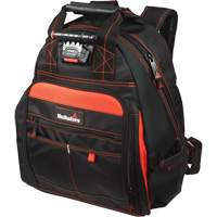 Lighted Tool Backpack, Black/Red, Ballistic/Polyester M & M Nord Ouest Inc