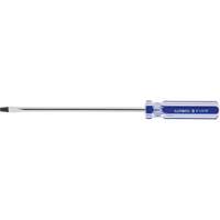 Blue Transparent Striped Slotted Screwdriver, 3/16" Tip, Round, Plastic Handle M & M Nord Ouest Inc