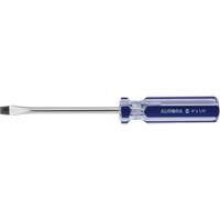 Blue Transparent Striped Slotted Screwdriver, 1/4" Tip, Round, Plastic Handle M & M Nord Ouest Inc