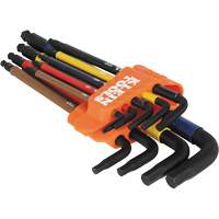 Jeu de cl&eacute; hex de style L extra longues et chromocod&eacute;es avec support, 9 mcx, Imp&eacute;rial M & M Nord Ouest Inc
