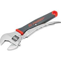 Locking Adjustable Dual Material Wrench, 10" L, 2-18/25" Max Width, Chrome/Polished M & M Nord Ouest Inc