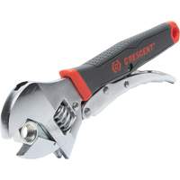 Locking Adjustable Dual Material Wrench, 10" L, 2-18/25" Max Width, Chrome/Polished M & M Nord Ouest Inc